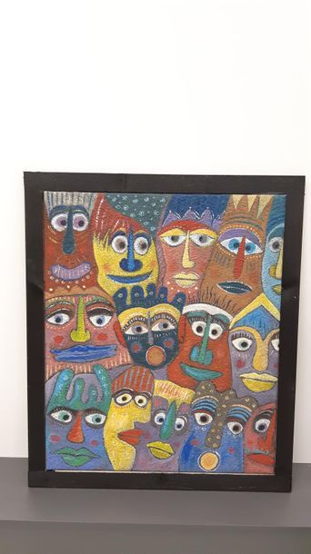 LABIT Danielle (1948) 
Les Masques 
Huile...