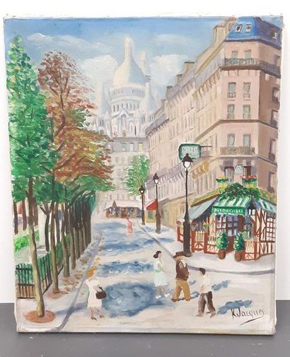 K JACQUES - Huile sur toile 
