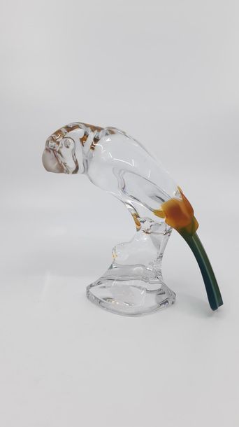 CRISTALLERIE DE CHAMPAGNE 
Perroquet en cristal...