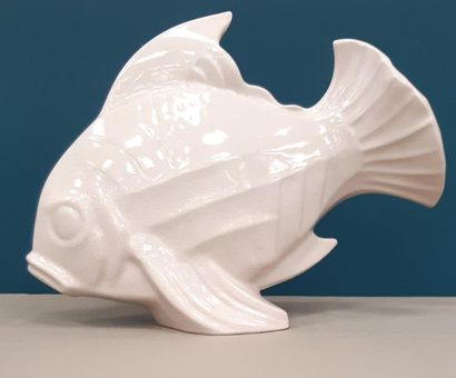 LEJAN 
Sculpture en porcelaine craquelée...