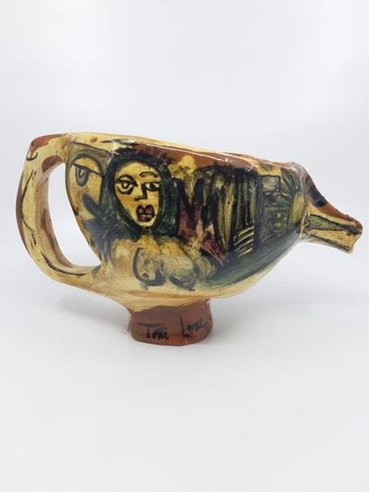 TONI LANE 
Pichet en céramique polychrome
Dim...