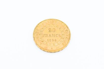 PIECE vingt francs or 
au génie 1896 Frappe...