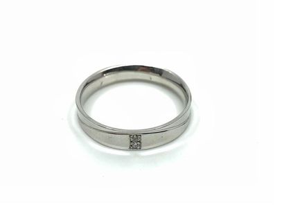 BAGUE neuve, en or blanc 9 carats, forme...