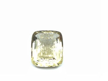 CITRINE 
avec une intaille représentant une...