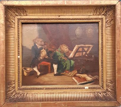 Albert DECAMPS (1862 -1908)
Les Singes musiciens...