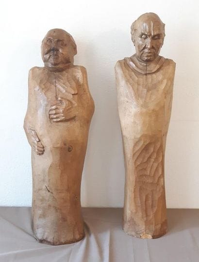 JP BAURENS (1942- )
Deux sculptures en bois...