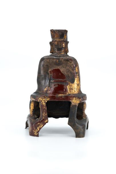 CHINE- XIXème SIECLE
Bronze à patine brune...