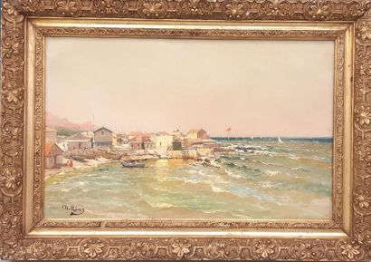 Louis NATTERO (1870-1915) 
Les Goudes à Marseille
Huile...