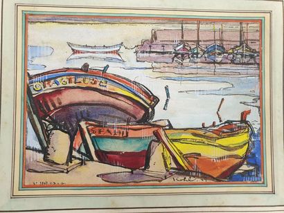 Pierre Ernest KOHL (1897-1985)
Port de pêche
Aquarelle...