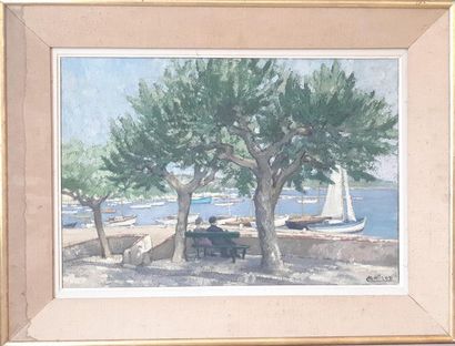 Charles NICOD 
Port de Sanary sur Mer
Huile...