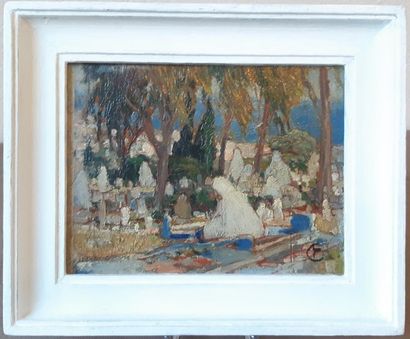 Paul GUION (1881-1972)
Cimetière d'el Kettar
Huile...