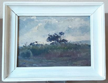 GUION
Huile sur carton représentant un paysage...