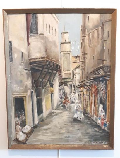 S. CORNELIS (68)
Rue dans une Médina 
Huile...