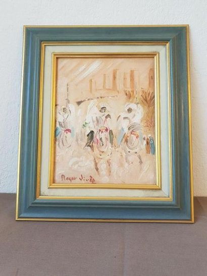 ROGER VIVES 
Fantasia au Maroc
Huile sur...