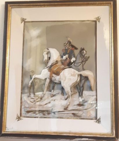 A. LEMAITRE 
Trompe l'œil représentant un...