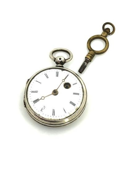 PETITE montre à coq
en argent 
Mouvement...