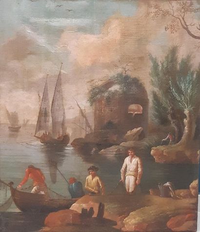 ECOLE ITALIENNE DU XVIIIème SIECLE
Scène...
