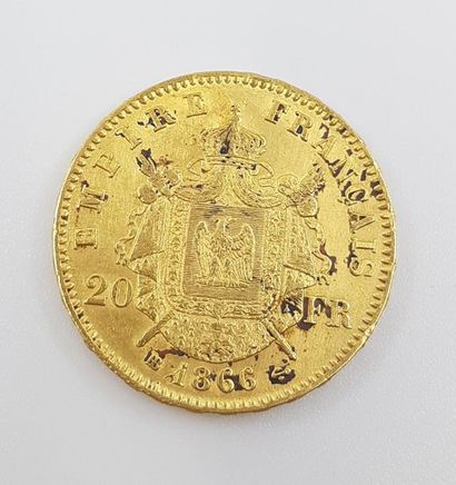 PIECE 20 francs or Napoléon auréolé 
Poids...