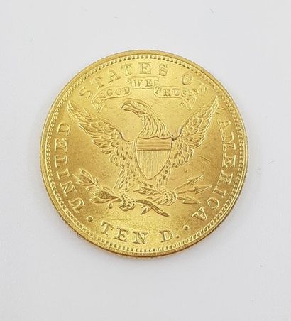PIECE 10 dollars or 
1896
Poids : 16,4 g