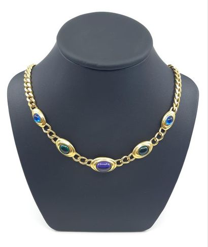 TRIFARRI un collier en métal et cabochon...