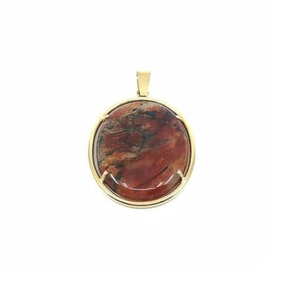 PENDENTIF en or jaune 750° orné d'une agate...