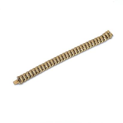 BRACELET maille américaine en or jaune 750°...