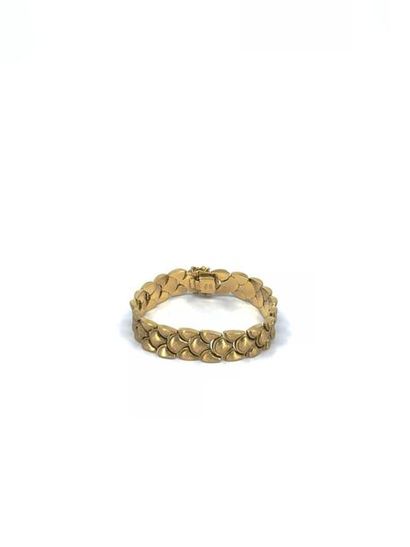 BRACELET en or jaune 750 ° maille articulée...
