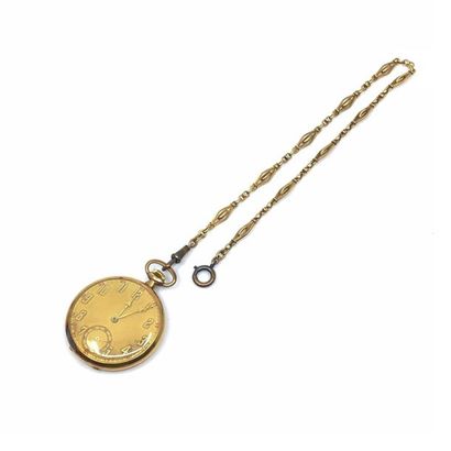 MONTRE de col en or jaune 750° (double cuvette...