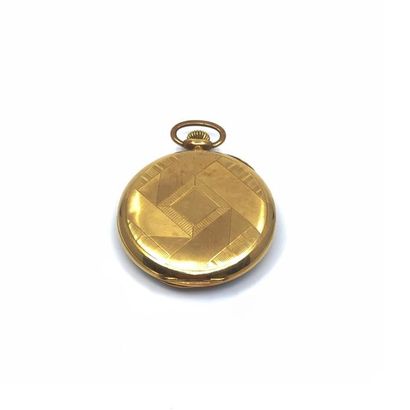 MONTRE de col en or jaune 750° (double cuvette...