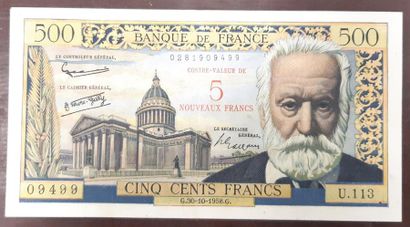 billet français F52 G 30/10/1958 G Alph U113...