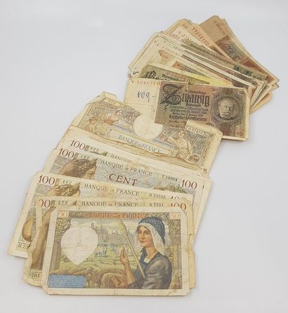 Lot de billets de cent Francs démonnaitisés
Lot...