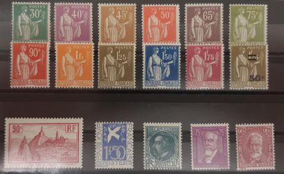 France Peace type series n°280 to 289 and...