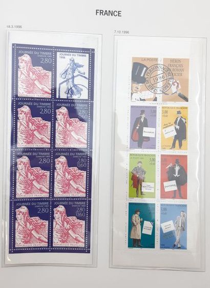 THREE DAVO albums with stamps of France from...