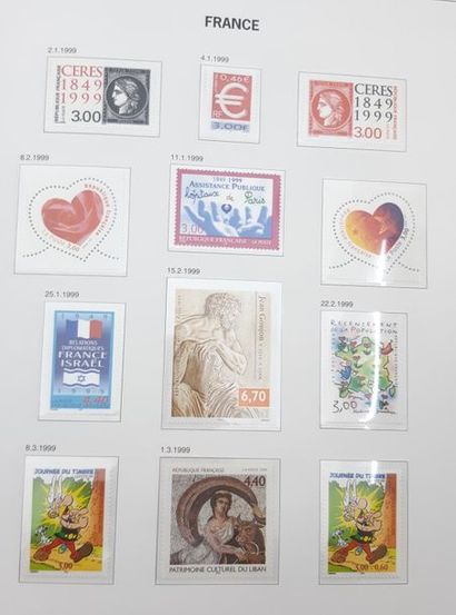 THREE DAVO albums with stamps of France from...