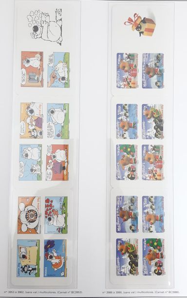 THREE luxury Yvert albums with french stamps...