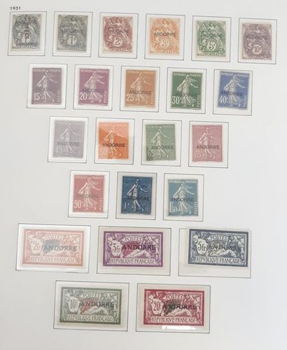French Andorra serie post N°1 to 23 (**)