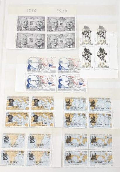 A black album with modern French stamps in...