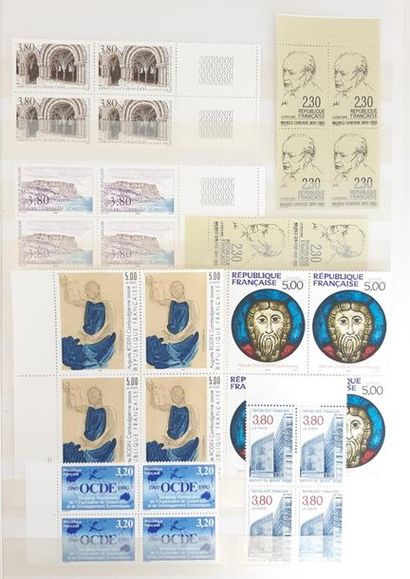 A black album with modern French stamps in...