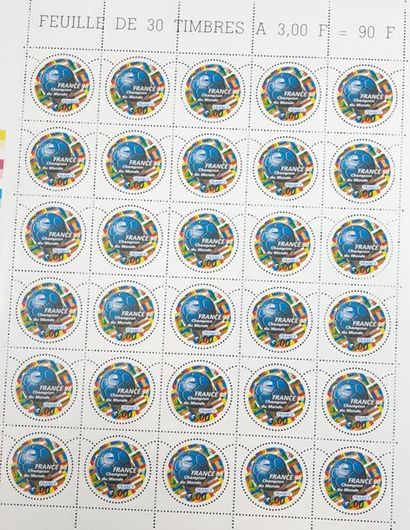 A black album with modern French stamps in...