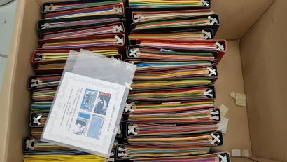 THIRTY school binders with plastic sleeves...