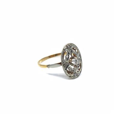 TRAVAIL Français
BAGUE en or deux tons 750°,...