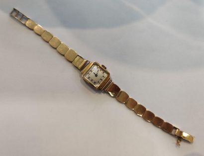 MONTRE bracelet de dame en or jaune 750°...