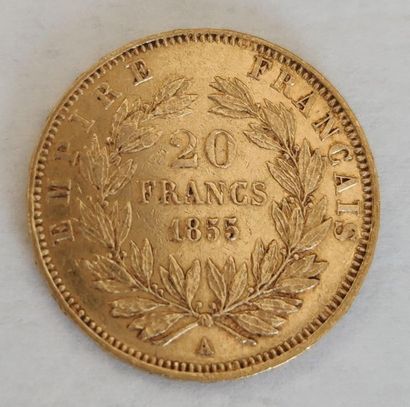 PIECE 20 gold francs Napoleon III 
1855/...