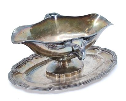 SAUCIERE casque à plateau adhérent en argent...