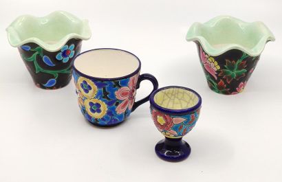 LONGWY-COQUETIER, deux petits POTS, une TASSE...