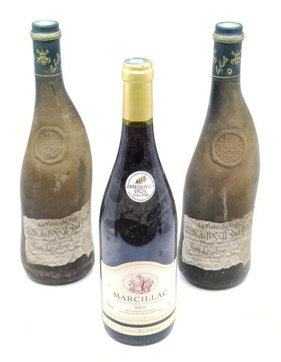 LOT de trois bouteilles de vin rouge comprenant...