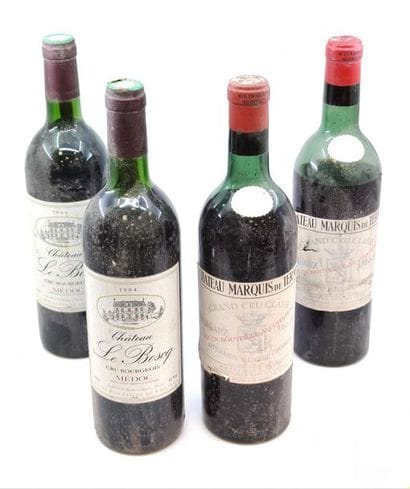 LOT de quatre bouteilles de vin rouge comprenant...