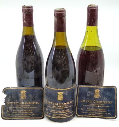 GEVREY CHAMBERTIN
Les croisettes 
Trois bouteilles...