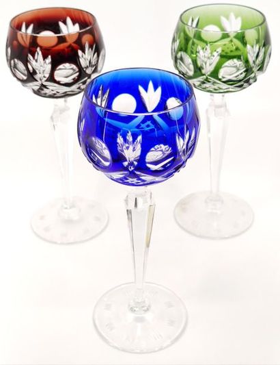 VERRE DE BOHEME
HUIT verres en cristal de...