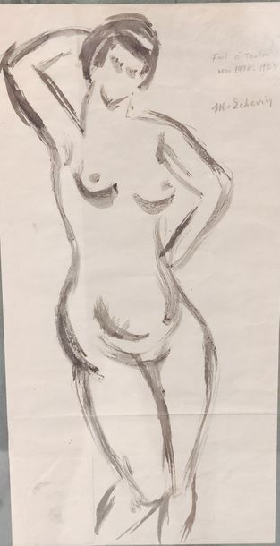 E.ECHEVIN
Dessin au crayon représentant un...